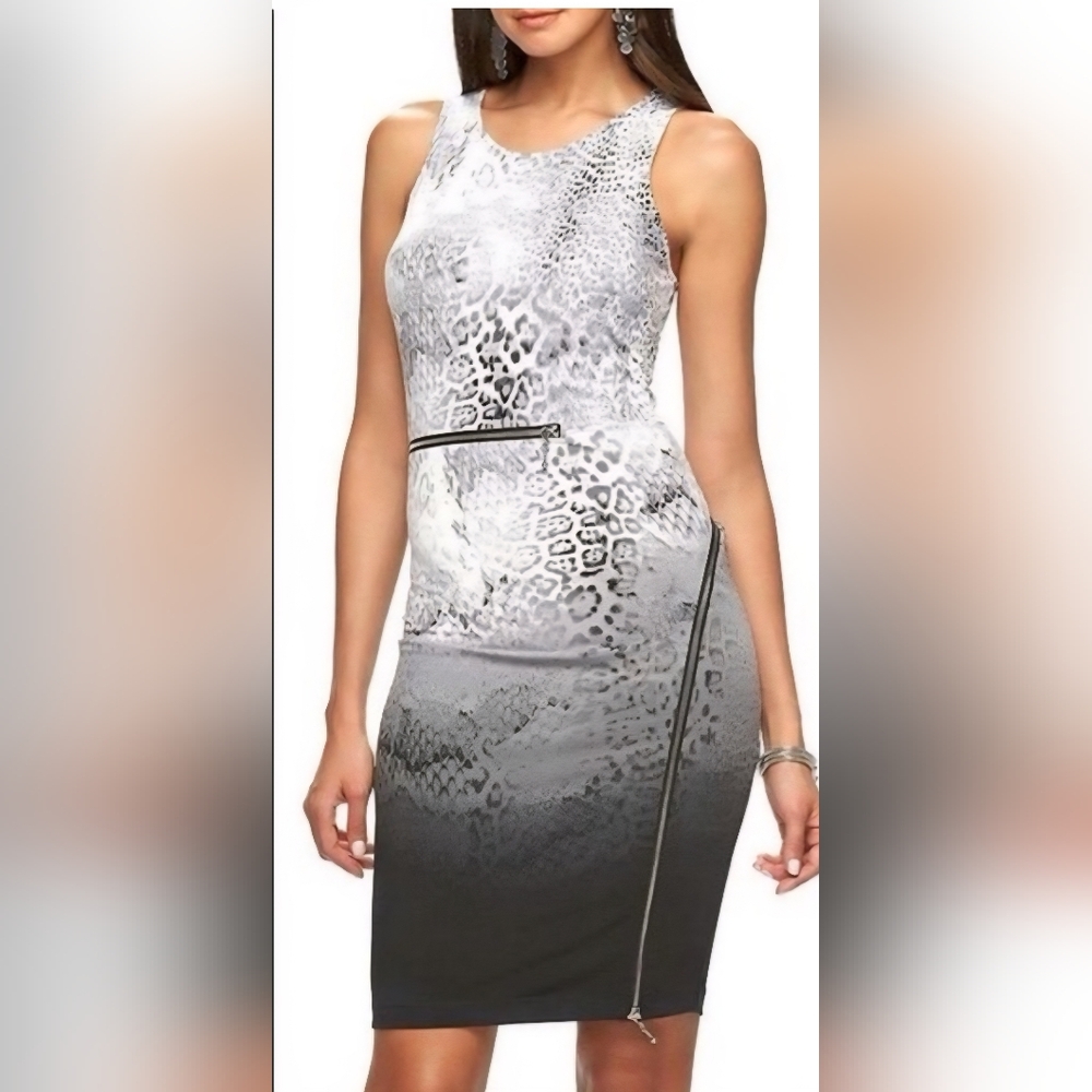 Jennifer Lopez Stylish Animal Print Sleeveless Dress